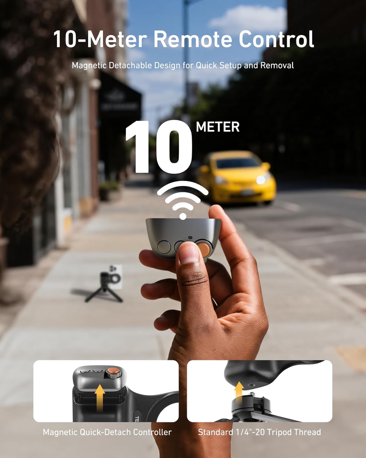 A compact 2-in-1 creator kit designed for quick, stable and well-lit mobile shooting. Ideal for selfies, vlogs, TikTok, live streams, Zoom calls and everyday photography. Magnetic mounting makes setup instant whether using an iPhone (MagSafe) or Android with the included magnetic ring.