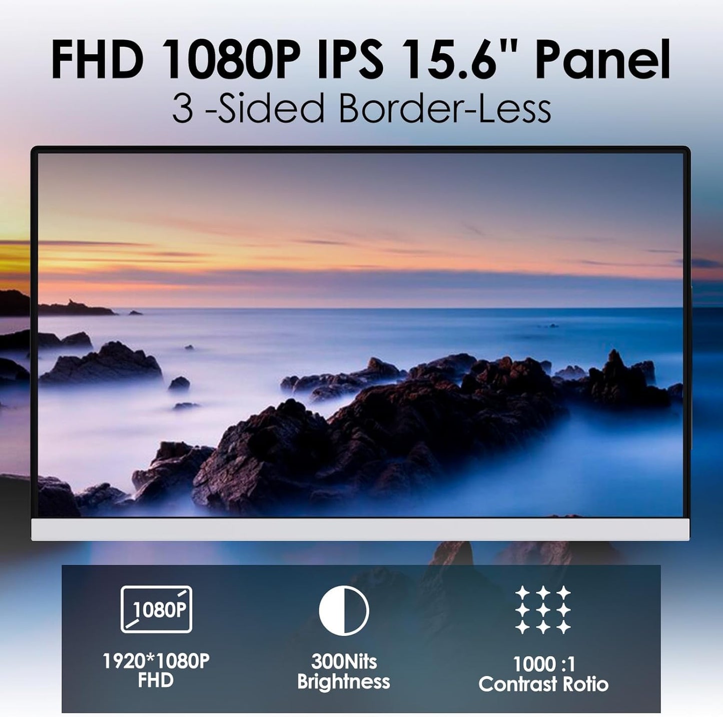 Upgrade your laptop with the Dual Boost 15.6″ Pro Max (Gen 3): dual full-HD portable monitors with single-cable USB-C connection, 300 nits brightness, 1200:1 contrast, and ultra-light design. Perfect for productivity, travel and mobile workstations.